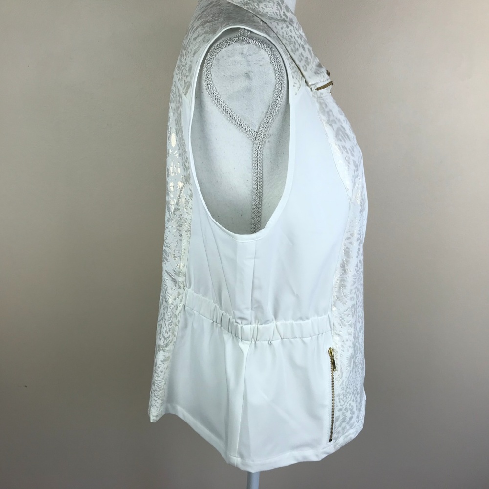 Zenergy Sleeveless Full Zip White Jacket - Picture 3 of 7